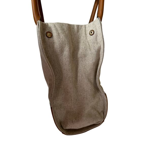 EUC Tory Burch Limited Edition Hawaii Embroidered Canvas Leather Boho Tote Bag - Picture 6 of 10